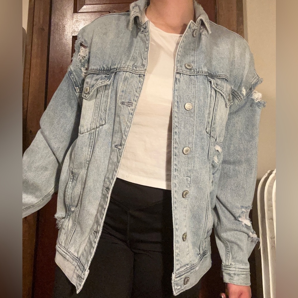 american eagle oversized jean jacket